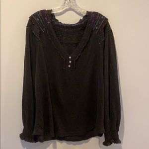 charcoal grey blouse